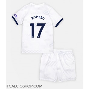 Tottenham Hotspur Cristian Romero #17 Prima Maglia Bambino 2023-24 Manica Corta (+ Pantaloni corti)